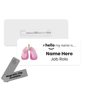 Name Badge - Watercolour Organs Hello My Name is... - Lungs