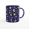 Scattered Sun Moon and Stars Mug - Ceramic White
