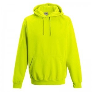 Personalised AWD Electric Fluorescent Hoodie - Electric Yellow - XL