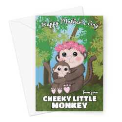 Cheeky Monkey Mother's Day Card