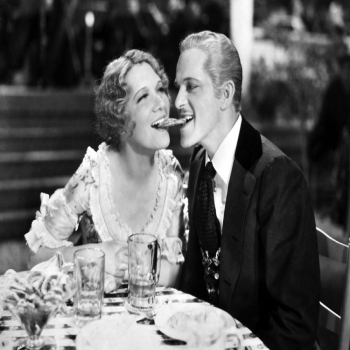 Holy Mackerel dinner date retro black and white photographic card featuring a vintage image of a romantic meal for two - 12.6 x 17.7cm and blank inside