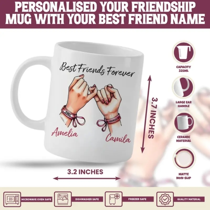 Custom Best Friends Forever Pinky Promise Mug 💕☕