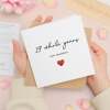 19th Anniversary Card For Wife, Husband, Girlfriend or Boyfriend, Simple Love Heart, Modern & Charming Gesture - Square (5.5x5.5) / Blank Inside