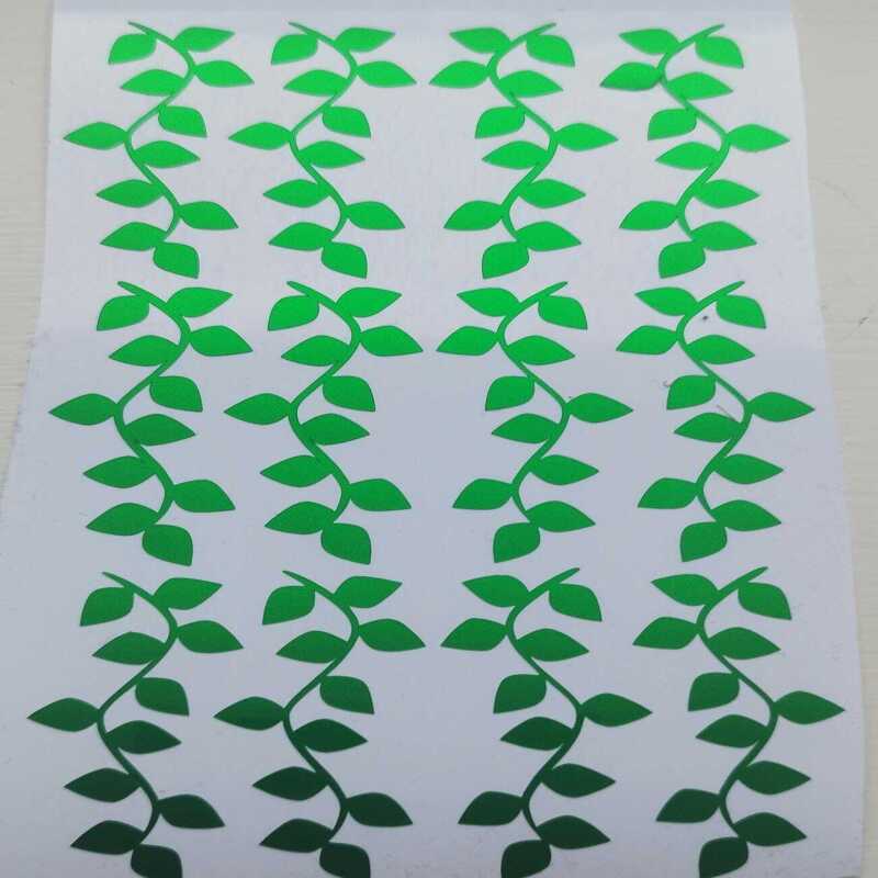 Green Plant Vine Stickers in 1inch or 2inch sizes. - 1 - Satin Green