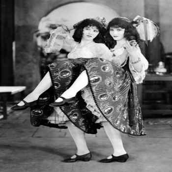 Dancing in sync Black and White Retro Photographic Card by Holy Mackerel Featuring a Vintage Photograph, Blank Inside for Your Message