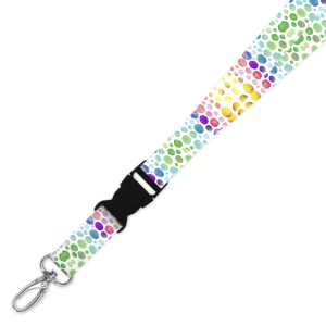 Double Breakaway Lanyard - Watercolour Circles