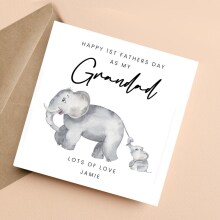 Father's Day Card - First Fathers Day As My Grandad - Standard Smooth Card