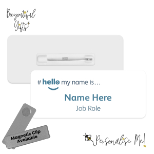 Name Badge - Simple Hello My Name is... - Blue