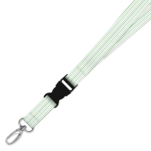 Double Breakaway Lanyard - Assorted Green Lines