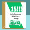 15th Birthday Card - Personalised - Funny - Nephew, Niece, Son, Daughter - Skibidi Rizz - Gen Alpha Slang - 15 year old gift ideas - Blank inside - Regular - Matte