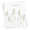 With Sympathy mixed grasses card -  designed by Eloise Hall - 15.7 x 11cm and blank inside, made in the UK