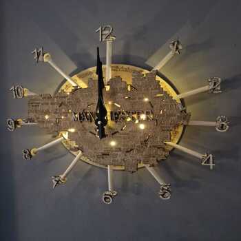 Manchester-Themed Wall Clock - we can do your city or town !