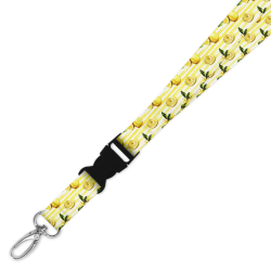 Double Breakaway Lanyard - Lemon Stripes