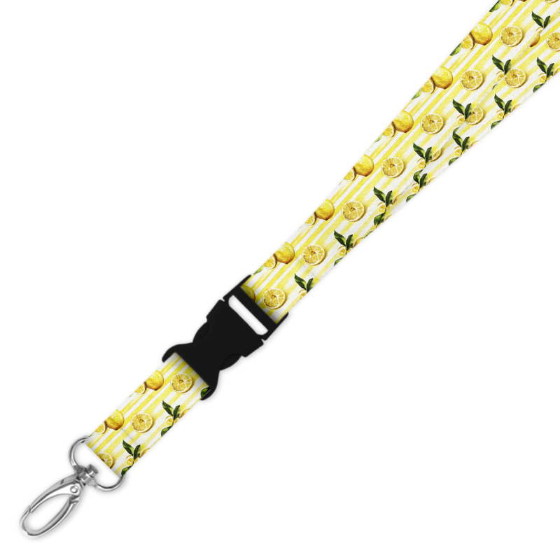 Double Breakaway Lanyard - Lemon Stripes