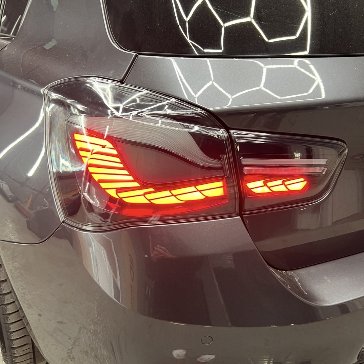 BMW 1 Series F20/F21 LCI (2015–2019) GTS Style OLED Tail Lights – Smoked & Red | Plug & Play, Sequential Indicators M140i M135i - SMOKED