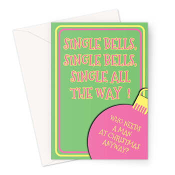 Christmas Wishes For Friend - Single Lady Xmas Card