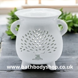 White Cauldron Wax Melt Burner - Tree of Life