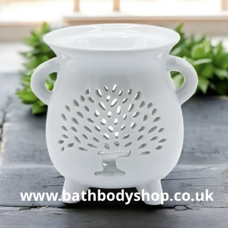 White Cauldron Wax Melt Burner - Tree of Life