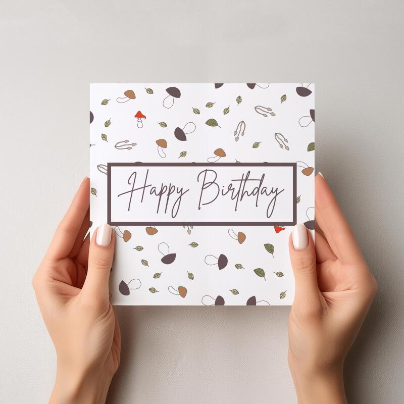 Mushroom Birthday Card
