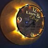 Personalised Wooden LED Wall Clock – Custom Engraved Gift for Home & Weddings