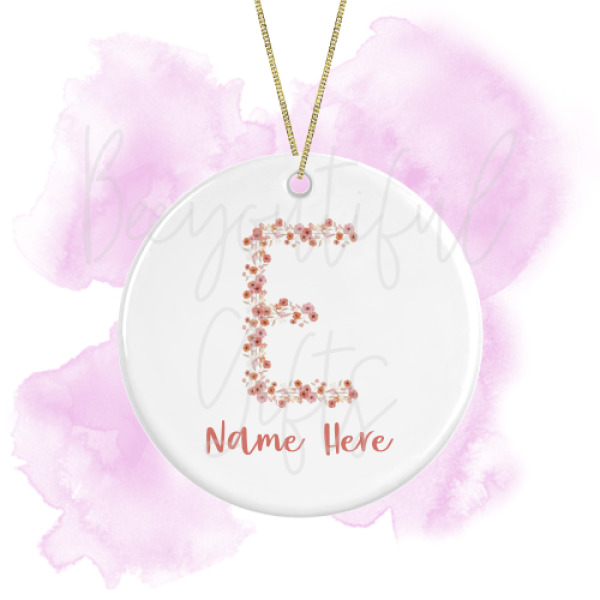 Personalised Spring Love Round Ceramic Decoration