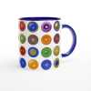Colourful 32 Button Mug - Ceramic White