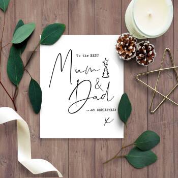 Mum & Dad / Mam + Dad CHRISTMAS card