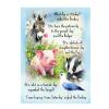 Funny What Day? Birthday Card pig donkey seagull badger A5 uncoated textured