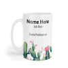 Personalised Ceramic Mug - Cactus Border