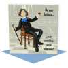 Resist everything except temptation, Oscar Wilde birthday card - designed by Erica Sturla - 15cm square and blank inside, made in the UK