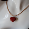Red Jasper Heart Crystal Necklace