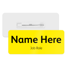 Name Badge - Classic Yellow - Large Name with Job Role