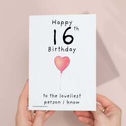 16th Birthday Card for Her Birthday Card Daughter 16th Birthday Card For Sister Birthday Card 16 th Birthday Card For Friend