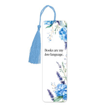 Aluminium Bookmark with Tassel - Books Are My Love Language - Tall (Approx. 150mm x 45mm) - Double-Sided Print