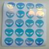 Glow in the Dark Alien Stickers in 1 inch or 0.5inch sizes - 1