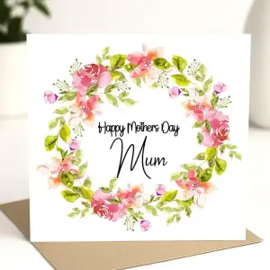 Mother's Day Card - Floral Happy Mother's Day