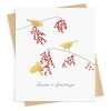Birds and winter berries Christmas card -  designed by Eloise Hall - 15.7 x 11cm and blank inside, made in the UK