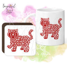 Mug & Coaster Set - Zentangle Chinese New Year Animal