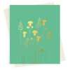 Thistles and grasses greeting card embellished with gold foil -  designed by artist Eloise Hall - 15.7 x 11cm and blank inside