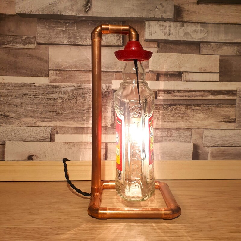 Tequila Single stem copper lamp