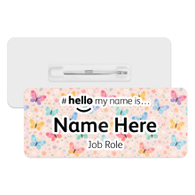 #hello my name is... Name Badge - Enchanted Butterflies & Florals