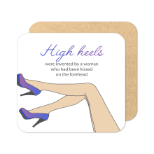 Birthday Coaster - High Heels Were Invented By A Woman - Standard Wooden Coaster