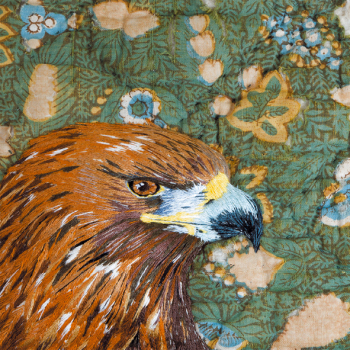 Eagle-Eyed Elegance 150mm Square Greetings Card by Sarah J Perry