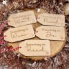 5 Gift Rule Gift Tags/Christmas Tags/Christmas Labels / Wooden Reusable Labels / - Stars - Red & White