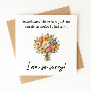 I'm Sorry Card - Sometimes There Are Just No Words To Make It Better
