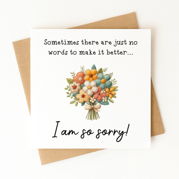 I'm Sorry Card - Sometimes There Are Just No Words To Make It Better - Standard Smooth Card
