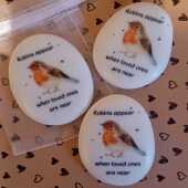 Robin Memorial Pebble Personalised Keepsake
