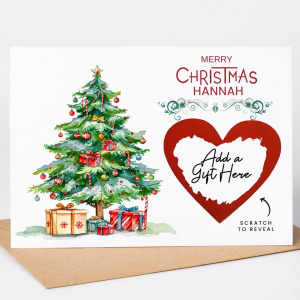 Personalised Scratch Christmas Card - Merry Christmas