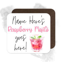 Personalised Drinks Coaster - Name's Raspberry Mojito Goes Here!