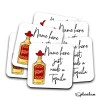 Tequila Coaster, Personalised, Drinks Mat, Personalised Drink Coaster Shots, Tequila Fathers Day gift, Christmas Coaster - Single Coaster